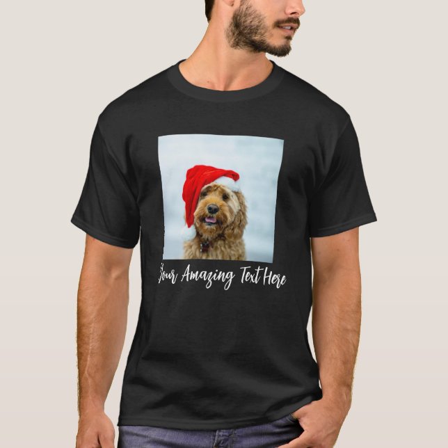 T-shirt Photo et texte personnalisés moderne Anniversaire  (Devant)