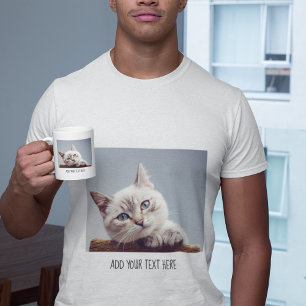 T-shirt Photo et texte personnalisés pour animaux de compa