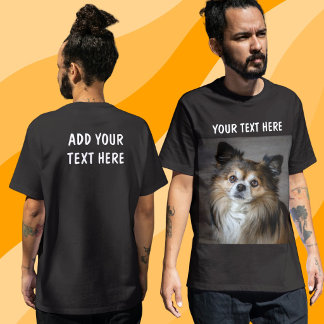 T-shirt Photo et texte personnalisés recto verso