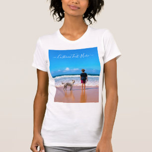 T-shirt Photo et texte personnalisés - Votre propre desig