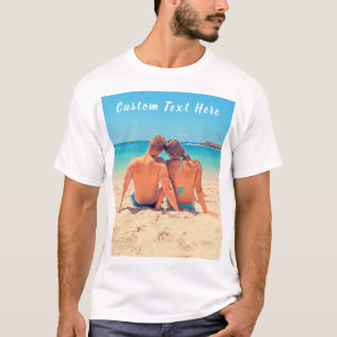 T-shirt Photo et texte personnalisés - Votre propre Person