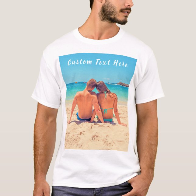 T-shirt Photo et texte personnalisés - Votre propre Person (Devant)