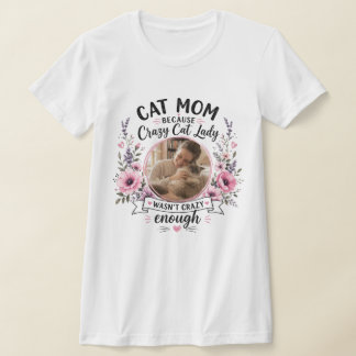 T-shirt photo floral maman chat drôle – Photo pers