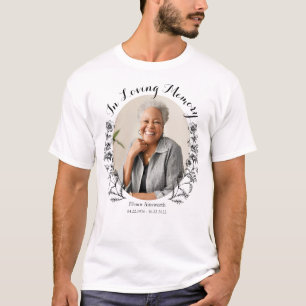 T-shirt Photo Florale Personnalisée Dans Love Memory