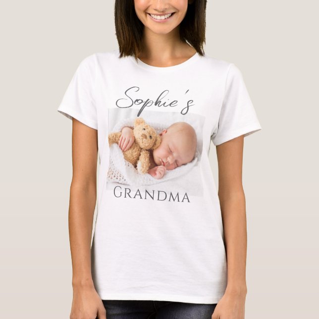 T-shirt Photo grand-mère personnalisée (Devant)