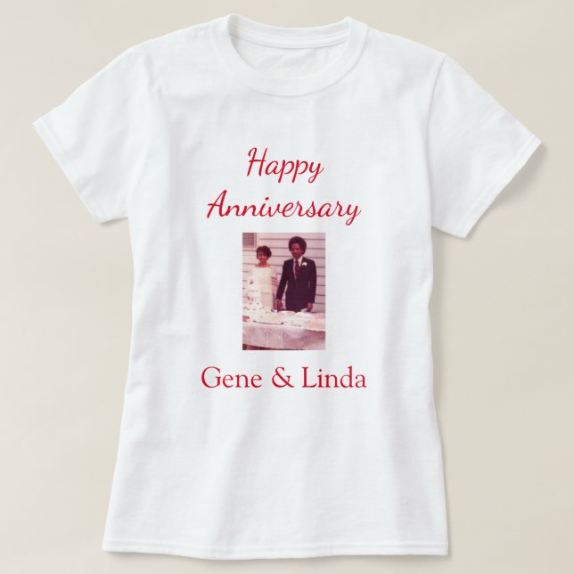 T-shirt Photo Happy Anniversaire (Design devant)