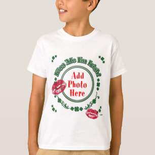 T-shirt PHOTO Kiss Me I m Irish - Green Circle Kiss Mark