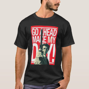 T-shirt Photo L'Homme Arrière - plan Rouge Et Citer Faire