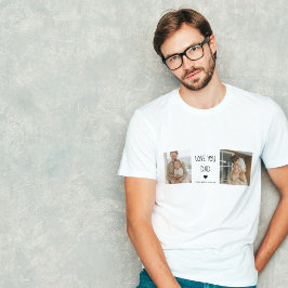 T-shirt Photo & Love You Dad Cadeau