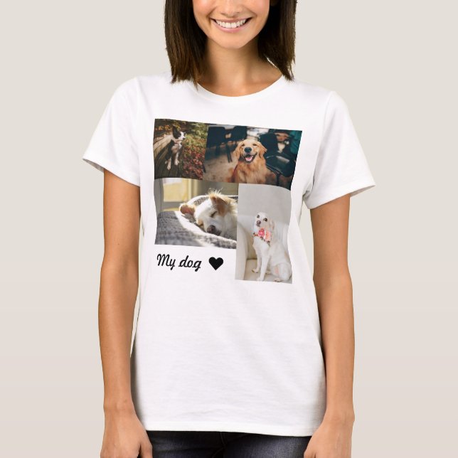 T-shirt photo mémorial personnalisées pour chien (Devant)