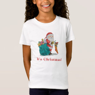 T-Shirt photo père Noël se préparant pour Noël