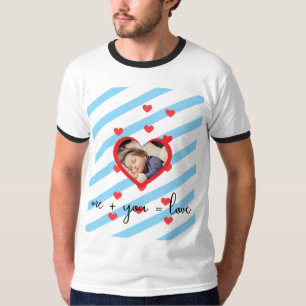 T-shirt Photo personnalisé d'enfant – Moi + Toi = Amour