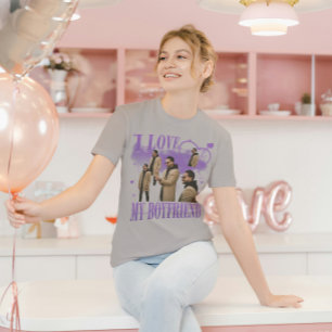T-shirt Photo personnalisé J'aime mon petit ami Bootleg vi