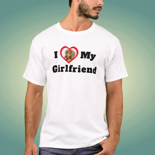 T-shirt Photo personnalisé Je t'aime ma copine