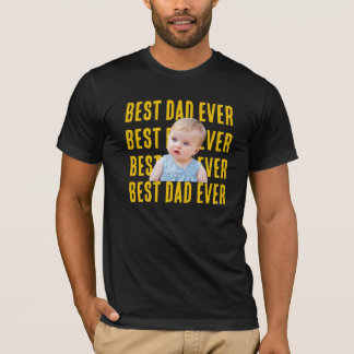 T-shirt Photo personnalisé Meilleur Papa de tous les temps