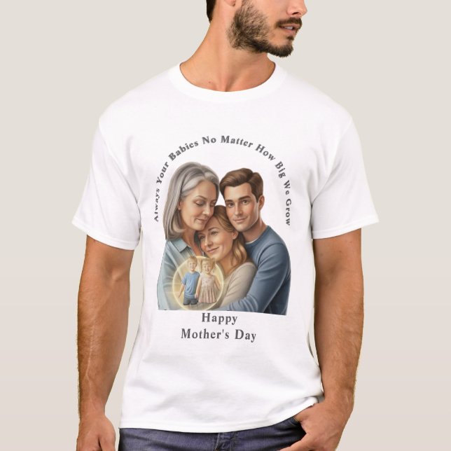 T-shirt photo personnalisé pour la fête des mères  (Devant)