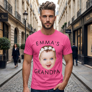 T-shirt Photo personnalisé visage maman grand-mère grand-p