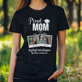 T-shirt Photo personnalisée 2024 Fier maman de l'étudiant