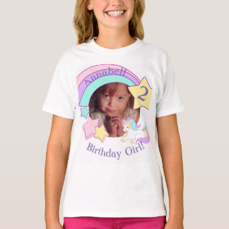 T-shirt Photo personnalisée Anniversaire de la licorne