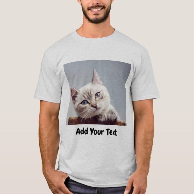 T-shirt Photo personnalisée avec votre texte (Devant)