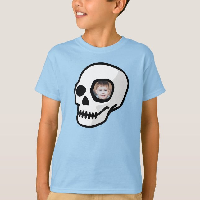 T-shirt Photo personnalisée Crâne effrayant jour éffrayant (Devant)