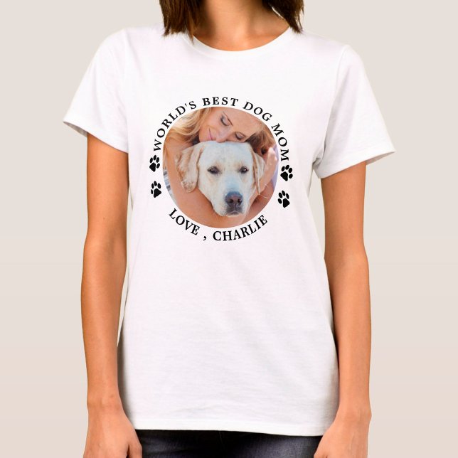 T-shirt Photo personnalisée de la meilleure maman chien du (Créateur téléchargé)