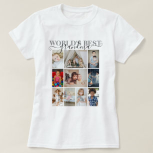 T-shirt Photo personnalisée et texte 10 Collage photo