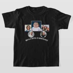 T-shirt Photo personnalisée et texte en forme de voiture -