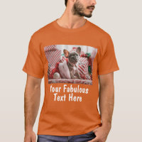 Photo personnalisée et texte orange