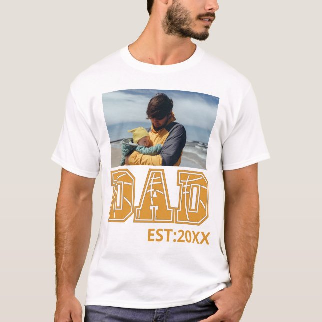 T-shirt Photo personnalisée Fête des pères Sports Papa Bas (Devant)
