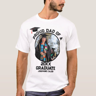 T-shirt Photo personnalisée Fier papa d'un diplômé