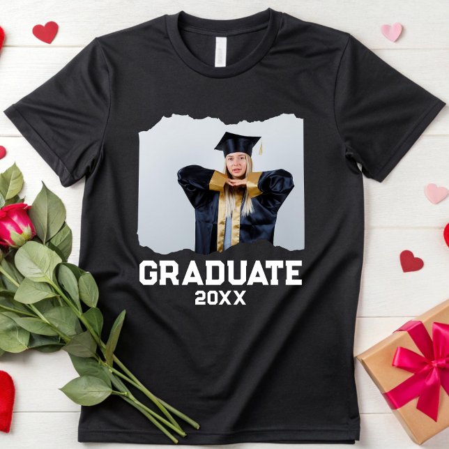 T-shirt Photo Personnalisée Graduate Retro Classe Supérieu (Créateur téléchargé)