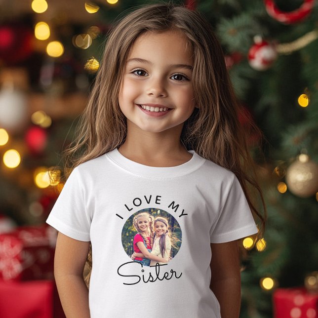 T-shirt Photo personnalisée J'aime mes soeurs frères et so (Créateur téléchargé)
