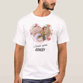T-shirt Photo personnalisée Je t'aime
