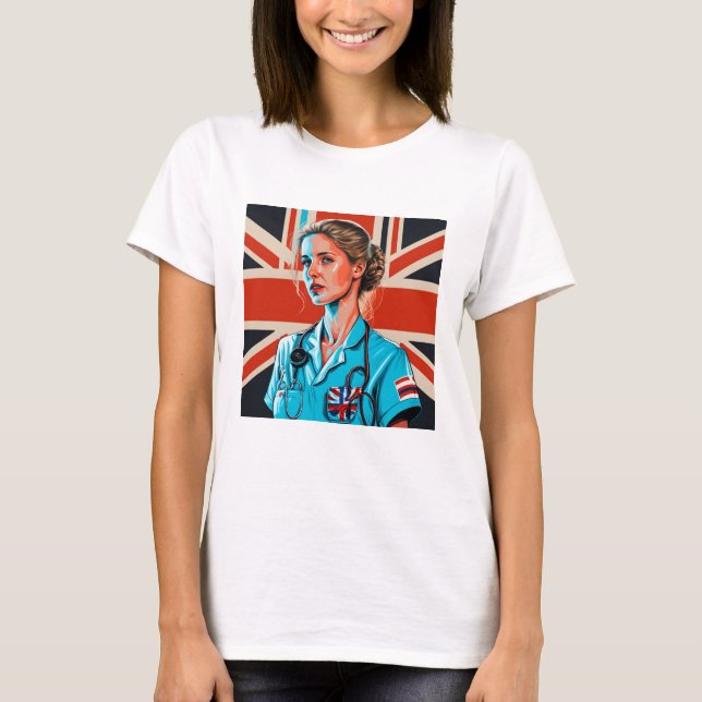 T-shirt Photo personnalisée Maman Femme amie fille infirmi (Devant)