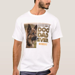 T-shirt Photo personnalisée Meilleur papa chien chien jama