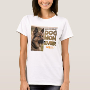 T-shirt Photo personnalisée Meilleure maman chien jamais