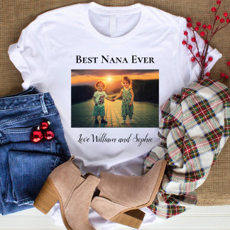 T-shirt Photo personnalisée Meilleure Nana Ever
