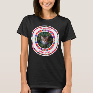 T-shirt Photo personnalisée Noël Pet Chat Joyeux Joyeux Je