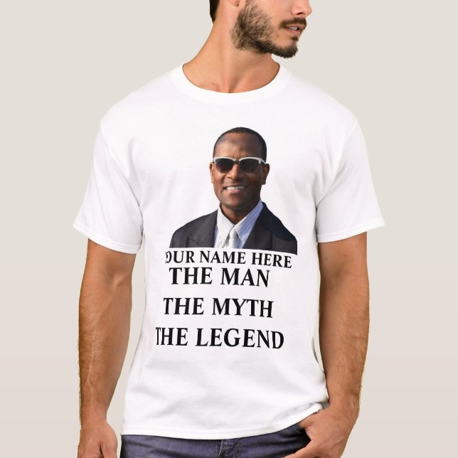 T-shirt Photo personnalisée nom de l'homme le mythe la lég (Devant)