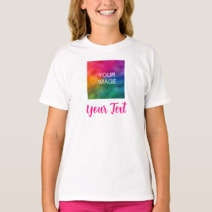 T-shirt Photo personnalisée Nom du texte Modèle Enfants Fi