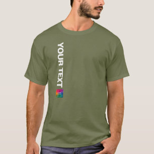 T-shirt Photo Personnalisée Ou Logo Fatigue Green Mens Mod