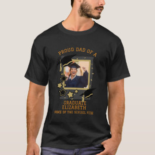 T-shirt Photo personnalisée Papa fier d'un diplômé