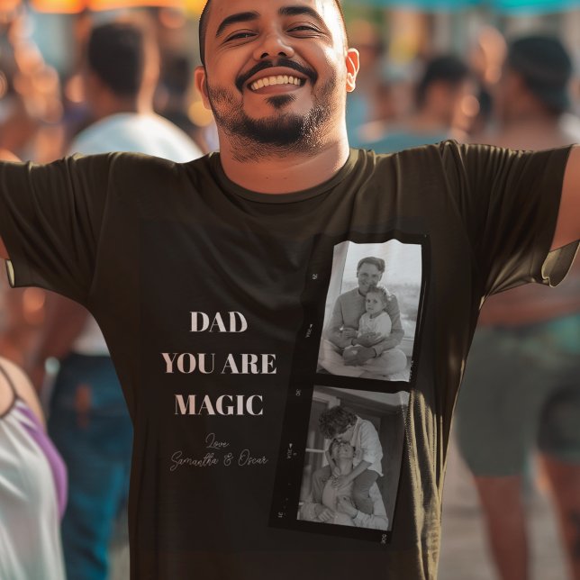 T-shirt Photo personnalisée 'Papa, tu es magique' Deux Pèr (Créateur téléchargé)