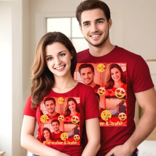 T-shirt photo personnalisée texte personnalisé amour émoji