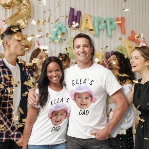T-shirt Photo personnalisée Visage bébé Nouveau père