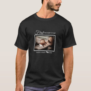 T-shirt Photo pour bébé de la première Fête des pères du n