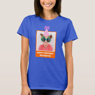 T-shirt Photo pour enfant personnalisée Joyeux anniversair