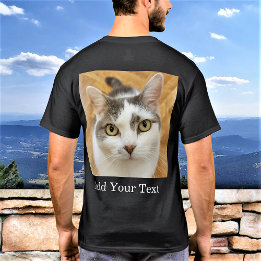 T-shirt Photo Précédente Personnalisée Et Texte Facultatif