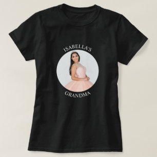 T-shirt Photo ronde minimaliste moderne pour grand-mère fo